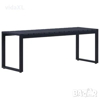 vidaXL Градинска пейка, 120,5 см, PS дъска, черна(SKU:49492), снимка 1