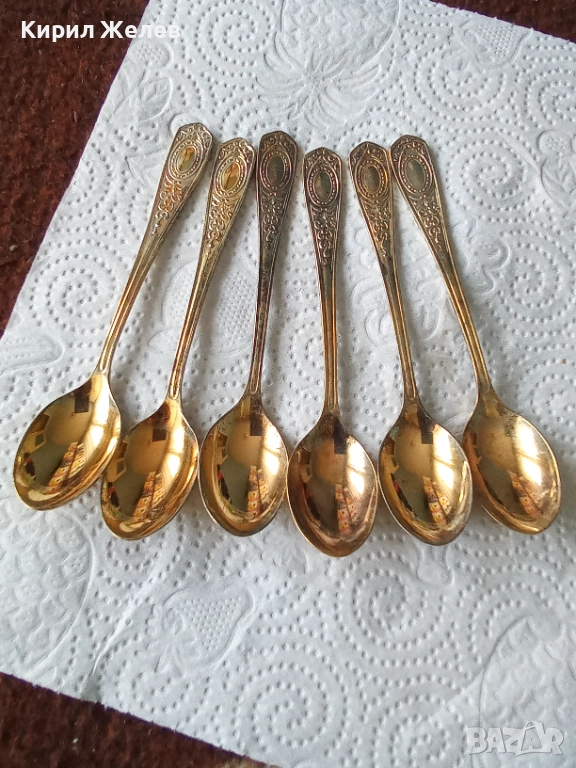 Лъжици позлатени малки 52643, снимка 1