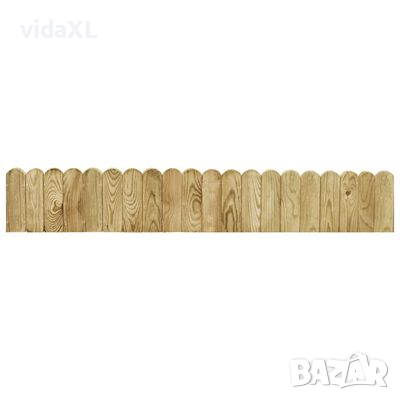 vidaXL Палисади за градина, зелени, 120 см, импрегниран бор（SKU:49105, снимка 1