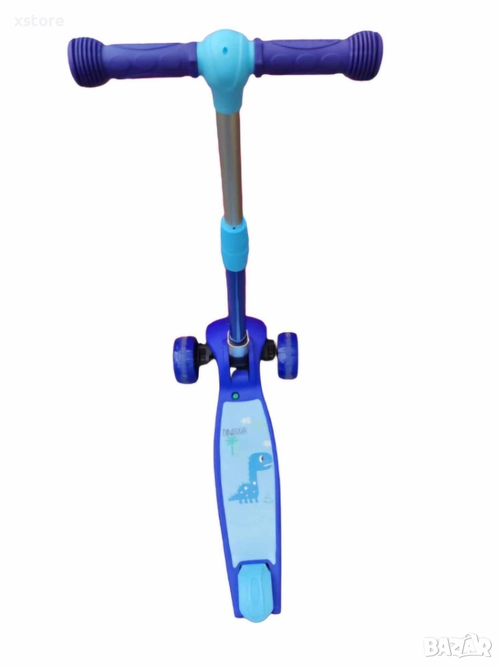 Детска, сгъваема тротинетка с LED светлини и мелодий. Размер:60х82см., снимка 1