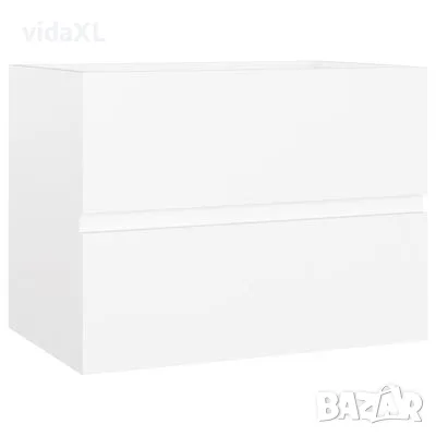 vidaXL Долен шкаф за мивка, бял, 60x38,5x45 см, инженерно дърво（SKU:804737）, снимка 1