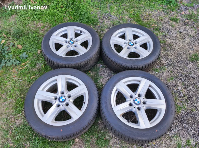 Алуминиеви джанти 16-ки 5x120 за BMW E90 със зимни гуми 205/55 R16, снимка 1