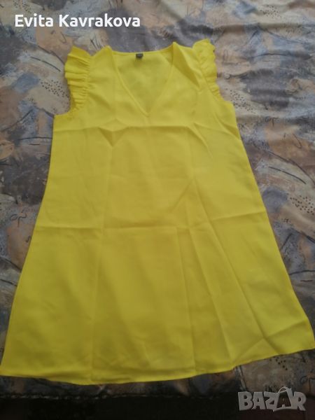 Невероятна лятна рокля в лимонено жълто, снимка 1