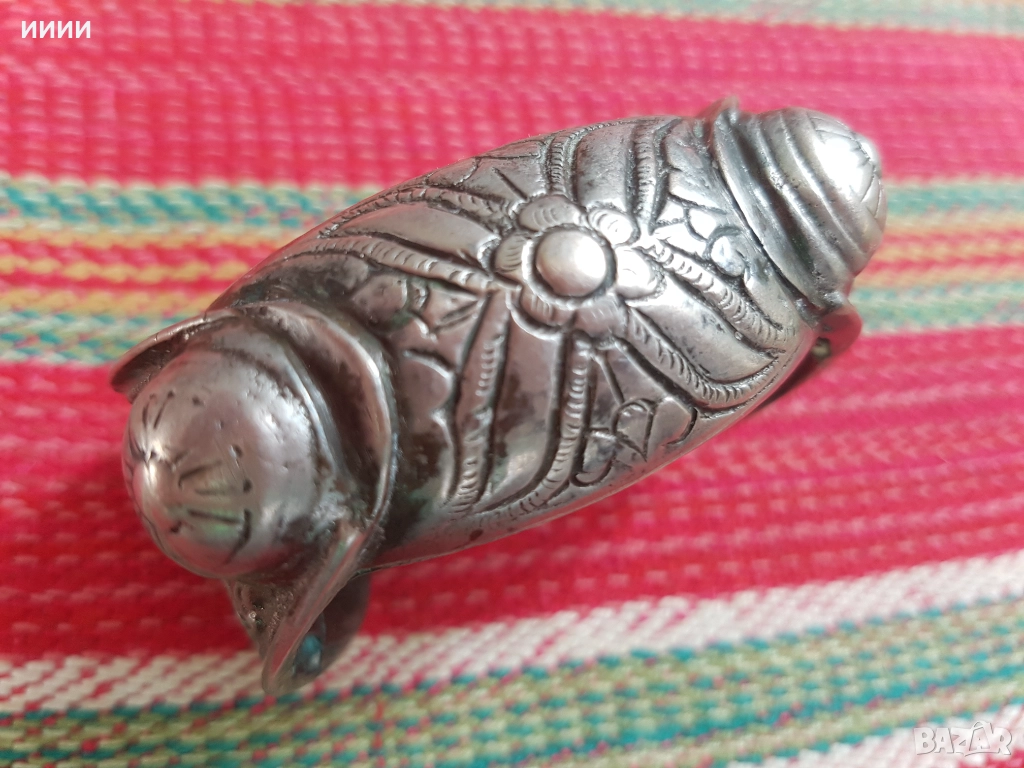 Сребърна гривна рогатка , снимка 1