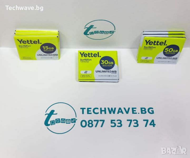 Интернет СИМ карти Yettel 15 30 50GB , снимка 1