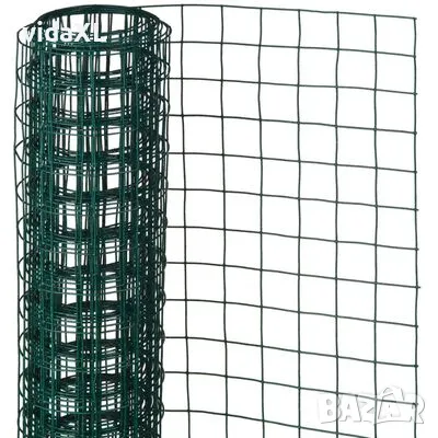 Nature Телена мрежа квадрат 0,5x2,5 м 13 мм стомана с пластмаса зелена(SKU:419776), снимка 1