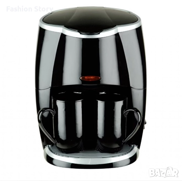 Кафеварка Rosberg Voltz 450W с две чаши, Черна, 2 ГОДИНИ ГАРАНЦИЯ, снимка 1