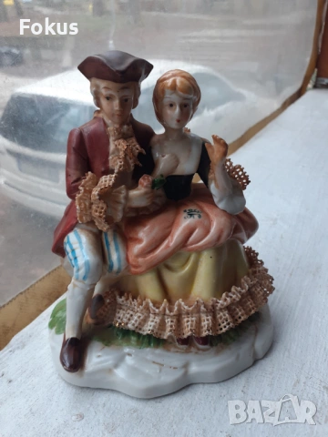 Порцеланова статуетка фигура композиция подписи порцелан