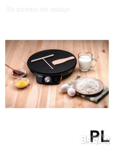 Уред за палачинки Rosberg R51323A, 1200W, 30 см, Незалепващ, Терморегулатор, Черен Код P2171, снимка 3 - Други - 54168553