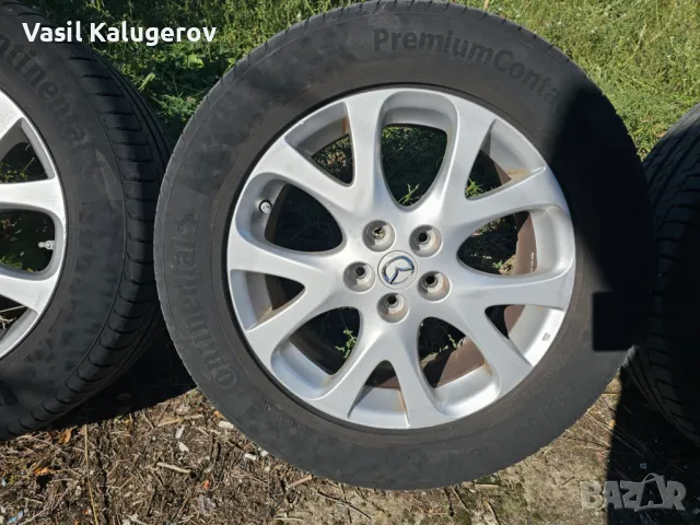 4 джанти 18" за Mazda + 4 летни гуми Continental + датчици, снимка 5 - Гуми и джанти - 47630720