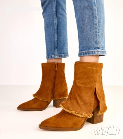 Дамски боти до глезена с навит калъф Felicia, 4цвята , снимка 11 - Дамски боти - 52164780