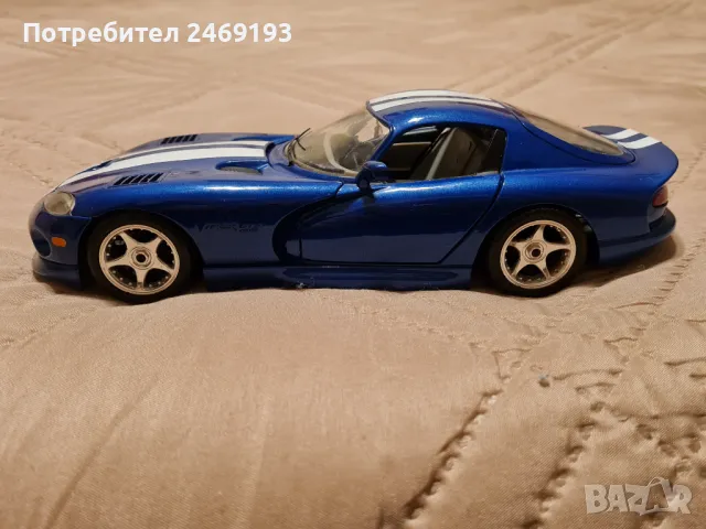 Метална количка Dodge Viper 1/18, снимка 2 - Колекции - 48777474