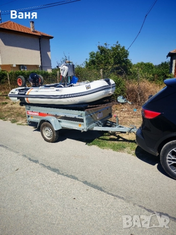 Надуваем Zander 3,30m. с конзола,алум.под,сонар lowrance elite 4 chirp и двиг.Merkury 6 Hp, снимка 2 - Воден транспорт - 51546880