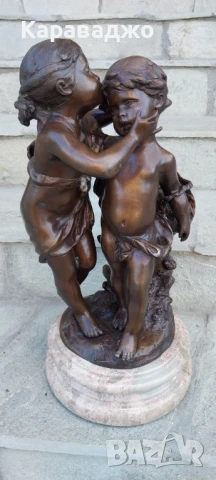 Масивна Бронзова Композиция, снимка 3 - Статуетки - 50751384