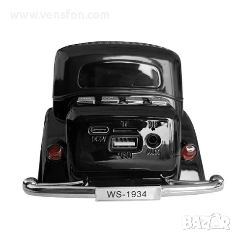  Bluetooth тонколонка WS-1934 10W, преносим безжичен подарък за автомобилни ентусиасти /черна/, снимка 6 - Bluetooth тонколони - 54289204