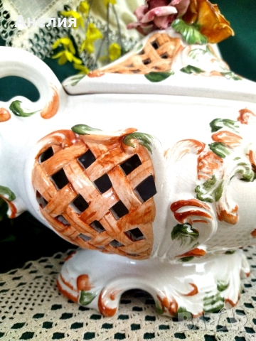 Съд от Италия майолика , снимка 5 - Декорация за дома - 51826951