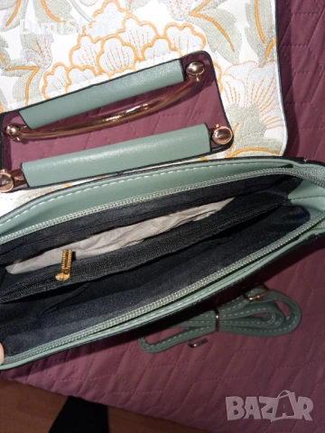 Дамска чанта Peony Green, снимка 3 - Чанти - 53663400