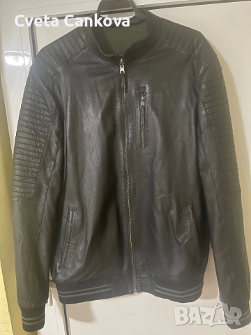 Кожено яке с две лица, снимка 2 - Якета - 51683496