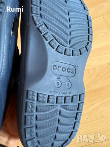 Оригинални тъмно сини чехли чехли Crocs ! 38-39 н, снимка 8 - Чехли - 47059860