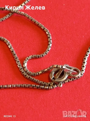 Сребърна верижка плетка box chain нежно стилно бижу 52415, снимка 3 - Колиета, медальони, синджири - 52844920