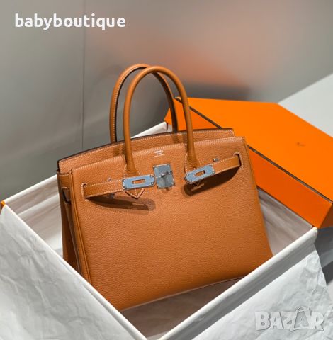 Hermes Birkin Golden brown/silver buckle, снимка 1 - Чанти - 45389904