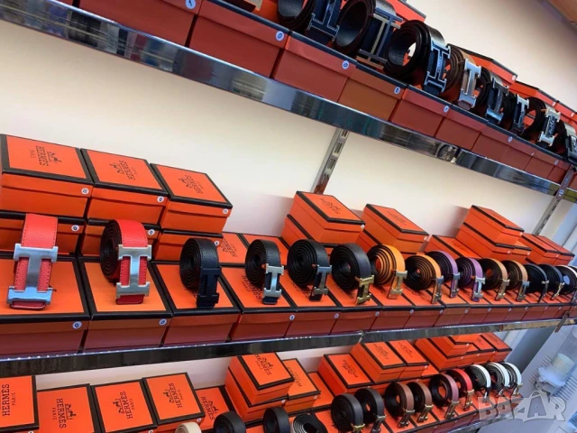 колани от естествена кожа в кутия louis vuitton guess fendi hermes , снимка 18 - Колани - 50999390