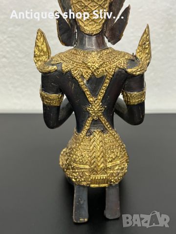 Тайландска бронзова фигура на танцьорка / Буда. №5288, снимка 8 - Колекции - 45096532