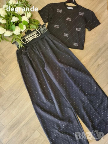 Черен дамски комплект Miu Miu 2 части