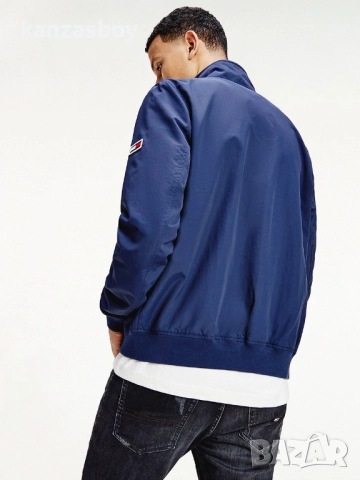 Tommy Hilfiger  Navy Essential Flag Patch Jacket - страхотно мъжко яке Л, снимка 3 - Якета - 51800595