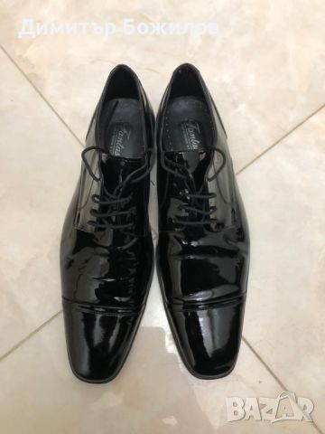 Официални мъжки обувки черен лак 45н.