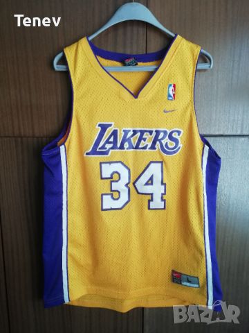 LA Lakers Shaquille O'Neal Nike NBA Jersey L оригинален потник Шакил О'Нийл Лейкърс, снимка 2 - Тениски - 46699327