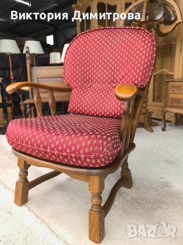 Кресло дъбово (01-073), снимка 2 - Дивани и мека мебел - 53566977