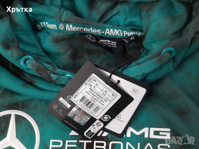 Mercedes AMG F1 Tie Dye Hoodie - Оригинален суитшърт р-р XL, снимка 11 - Суичъри - 52938898