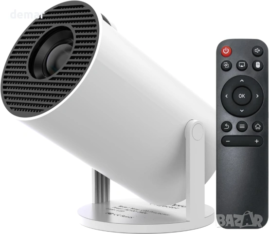 Мини проектор с WiFi 6 и Bluetooth, преносим смарт 4K 1080P HY300 PRO