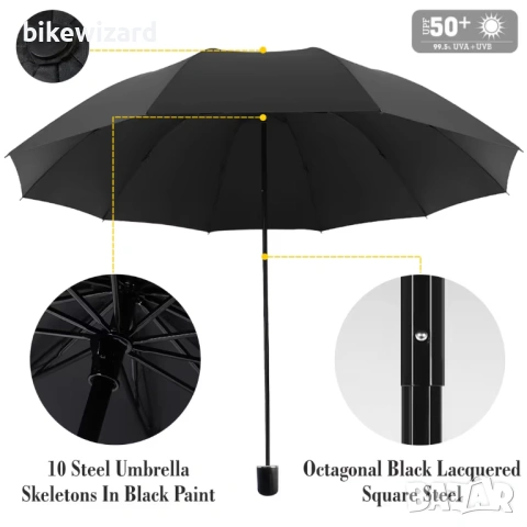 Wilray UPF 50+ регулируем  чадър със скоба  за стол – черен НОВ, снимка 3 - Други стоки за дома - 53639526