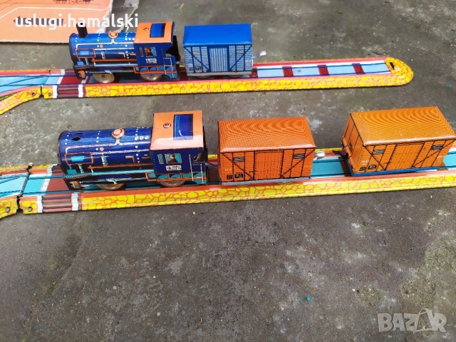 Стари ламаринени играчки/влакчета, снимка 2 - Антикварни и старинни предмети - 52574401