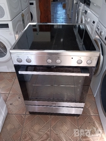 Иноксова свободно стояща печка с керамичен плот Voss с две години гаранция!