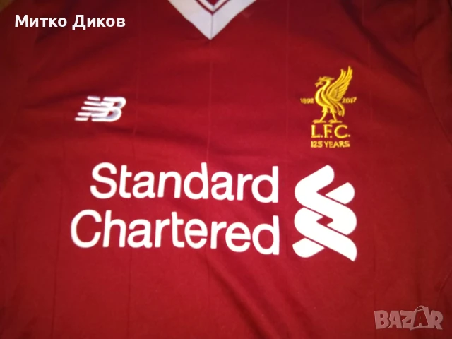 Ливърпул футболна тениска маркова на Ню Баланс  125 години размер Л юноши 146 см, снимка 4 - Футбол - 50551593