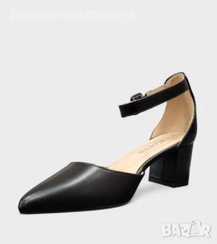 Дамски елегантни обувки на ток със затворени пръсти и пета C5730-1 black, снимка 2 - Дамски обувки на ток - 50035798