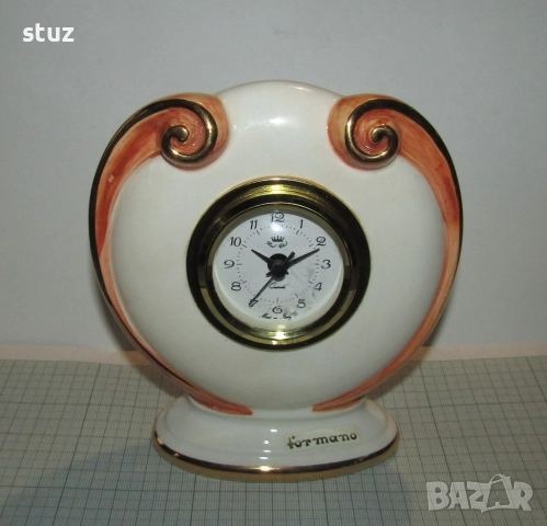 Порцеланов настолен часовник, италиански, снимка 1