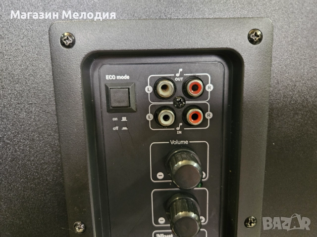 Бас каса Trust 19019-02 с две колони Elite. В отлично техническо и визуално състояние., снимка 8 - Тонколони - 51793015