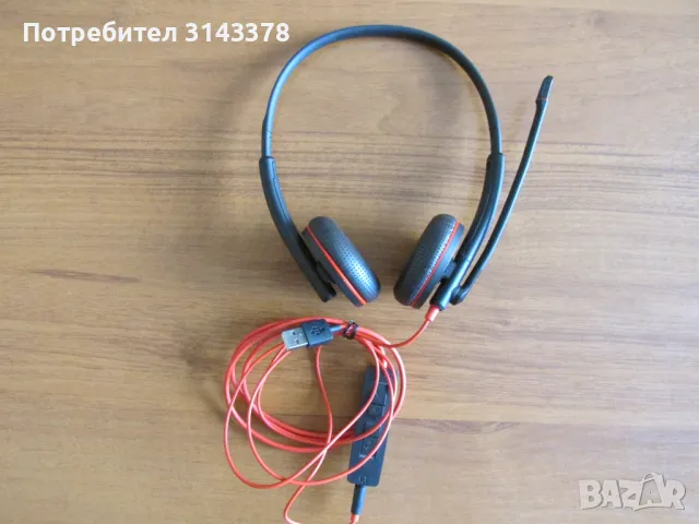 Plantronics USB слушалки с микрофон, снимка 2 - Слушалки за компютър - 46937815