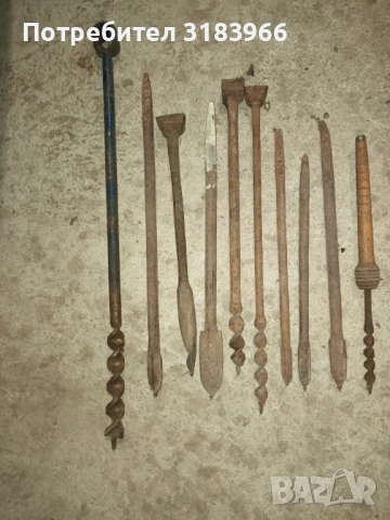 стари свредла лот 10 броя, снимка 1