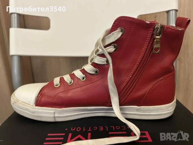 Червени дамски кецове Moschino, снимка 3 - Кецове - 37131584