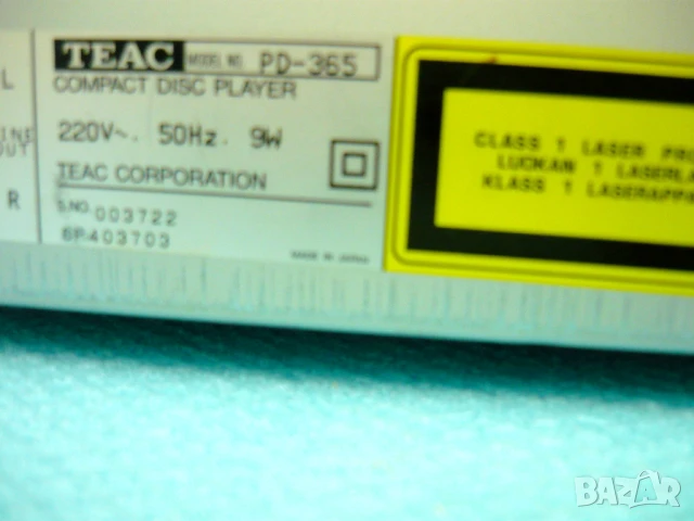 CD - плеар TEAC PD 365, снимка 9 - Декове - 50509158