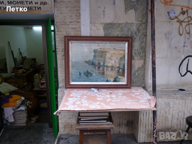 Картина 1944 г Петър Бояджиев (1907-1963)  80 / 63 см,послание, снимка 10 - Антикварни и старинни предмети - 53397470