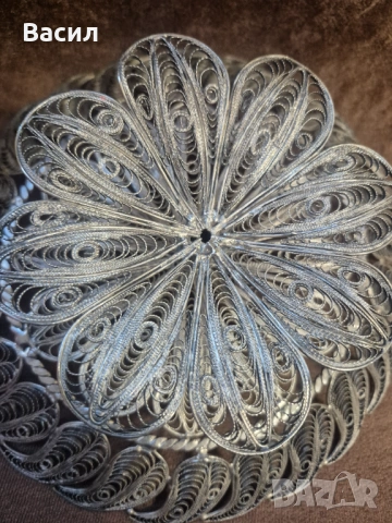 Фруктиера бонбониера Филигран, снимка 5 - Антикварни и старинни предмети - 53977424