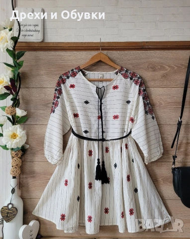 Туника с шевици бродерии памучна материя , снимка 4 - Туники - 54096477