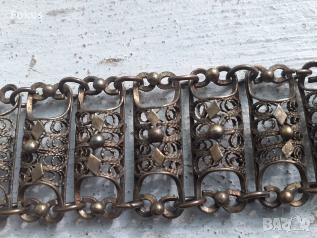 Възрожденски сачанен колан филигран с позлата, снимка 5 - Антикварни и старинни предмети - 51498192