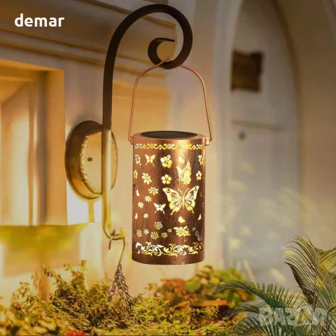 RICHIE соларен LED фенер с пеперуди, водоустойчив, снимка 7 - Соларни лампи - 51167788